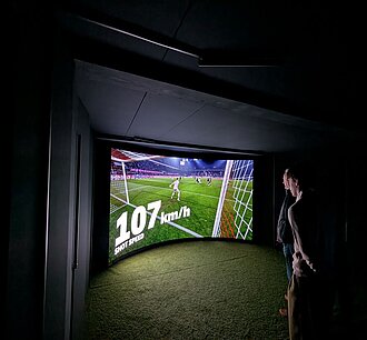 High-tech simulation of a stadium for the German football league