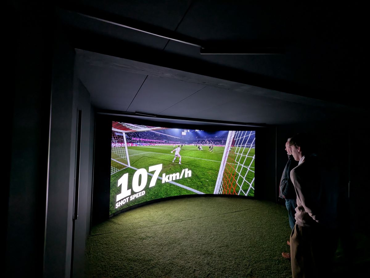 High-tech simulation of a stadium for the German football league